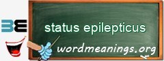 WordMeaning blackboard for status epilepticus